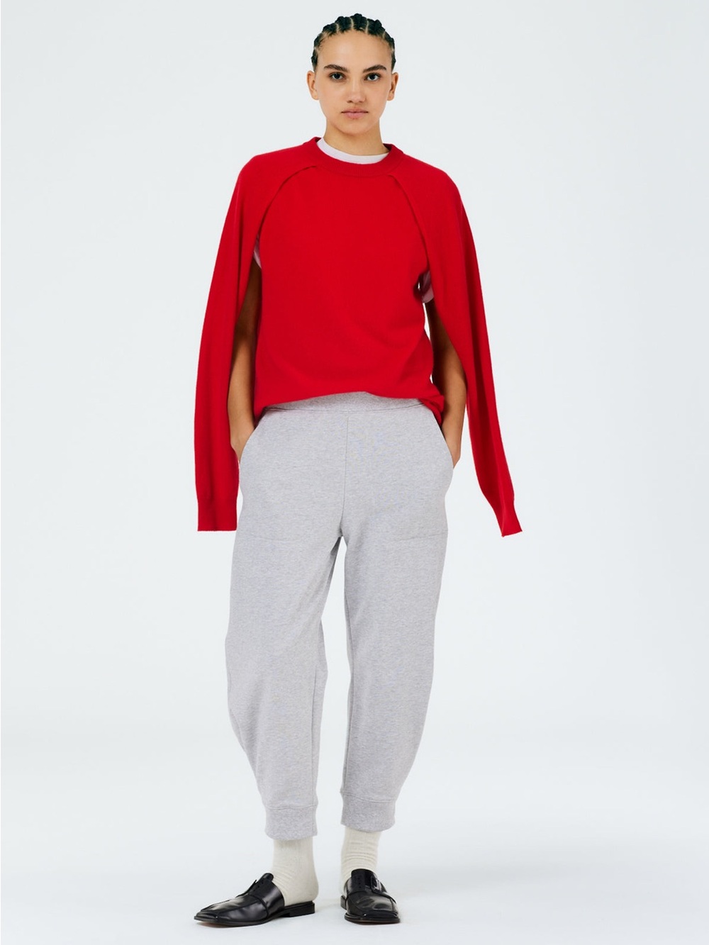 Tibi Calder Sweatpant in Grey